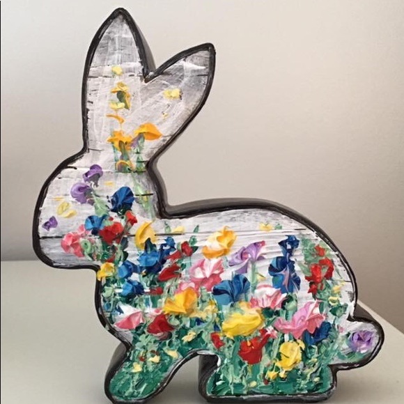 Other - SOLD 🐰🌸happy bunny🌸🐰 hand painted